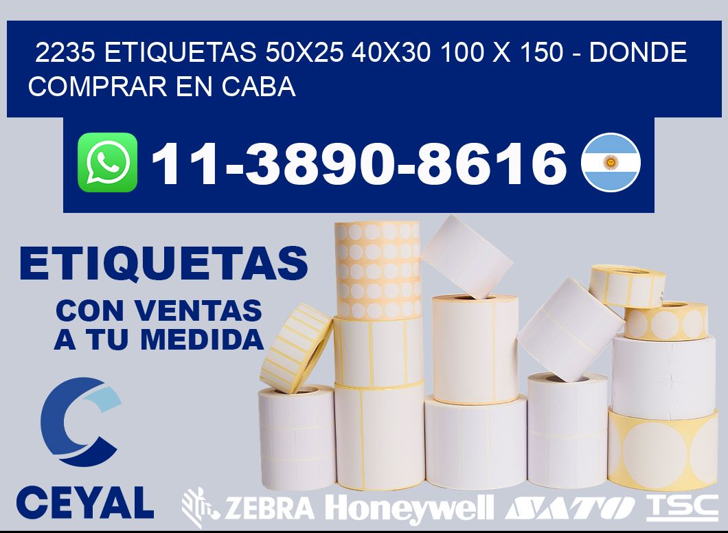 2235 etiquetas 50x25 40x30 100 x 150 - Donde Comprar en Caba