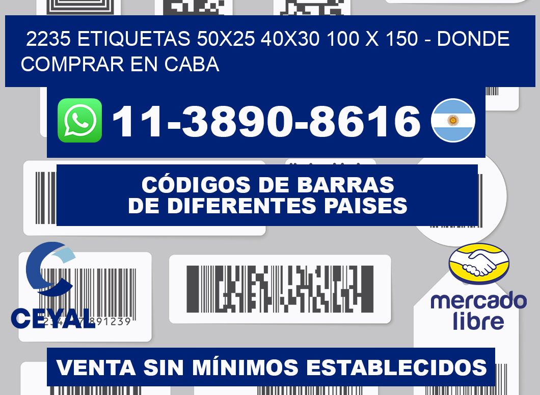 2235 etiquetas 50x25 40x30 100 x 150 - Donde Comprar en Caba