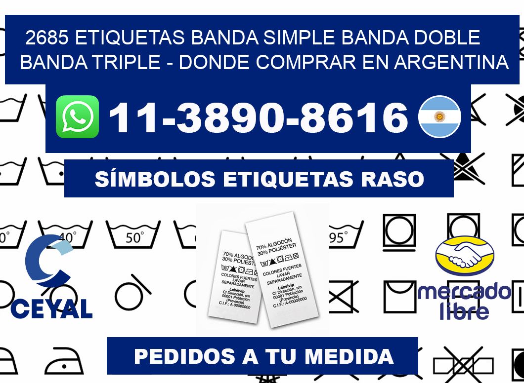 2685 etiquetas banda simple banda doble banda triple - Donde Comprar en Argentina