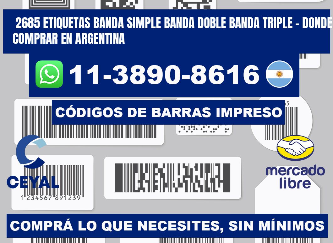2685 etiquetas banda simple banda doble banda triple - Donde Comprar en Argentina