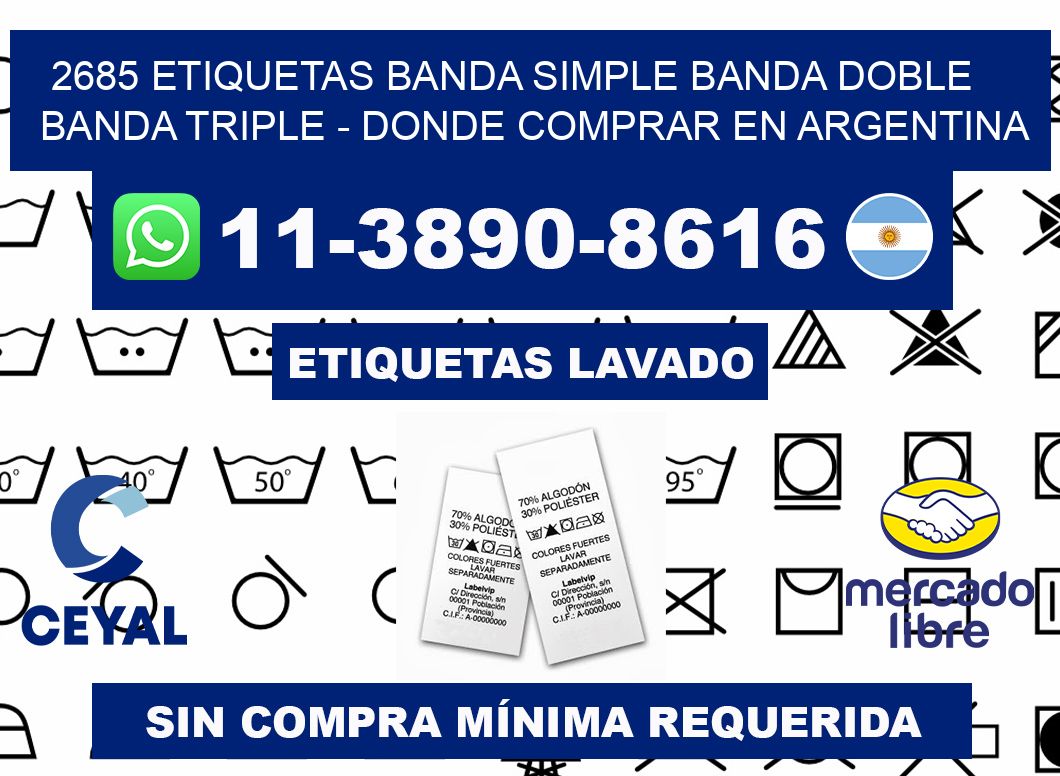 2685 etiquetas banda simple banda doble banda triple - Donde Comprar en Argentina