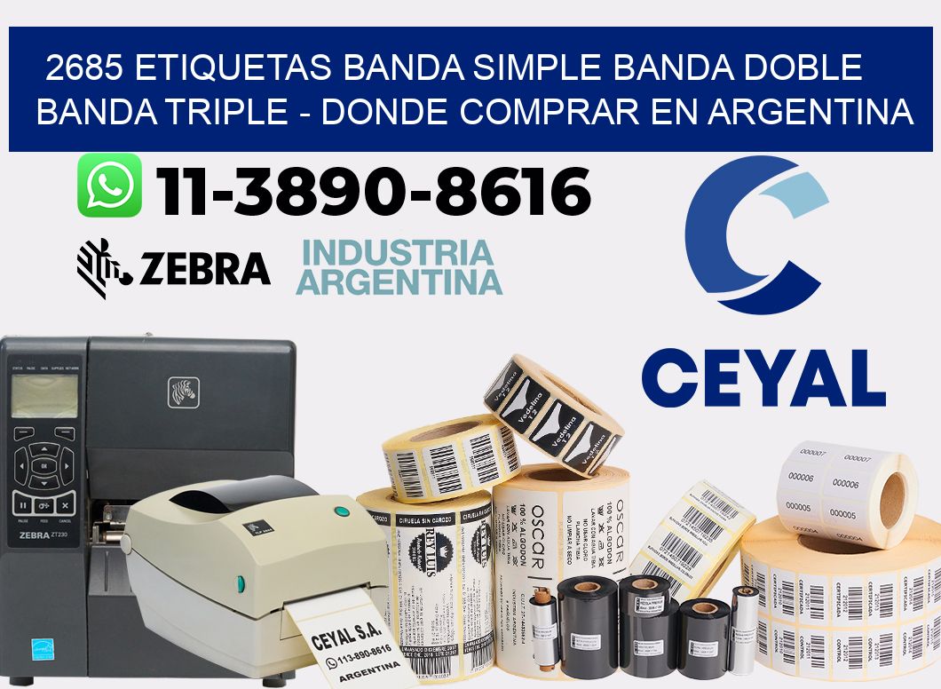 2685 etiquetas banda simple banda doble banda triple - Donde Comprar en Argentina