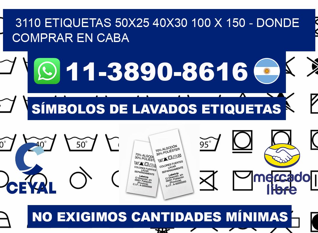 3110 etiquetas 50x25 40x30 100 x 150 - Donde Comprar en Caba