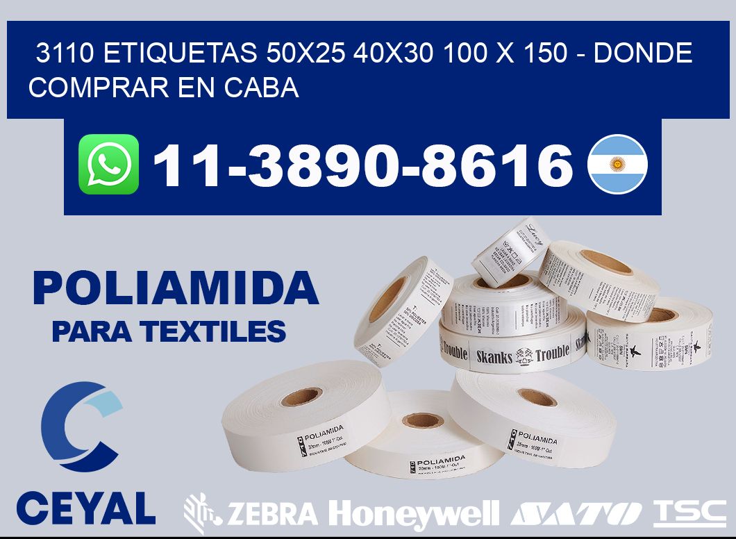 3110 etiquetas 50x25 40x30 100 x 150 - Donde Comprar en Caba