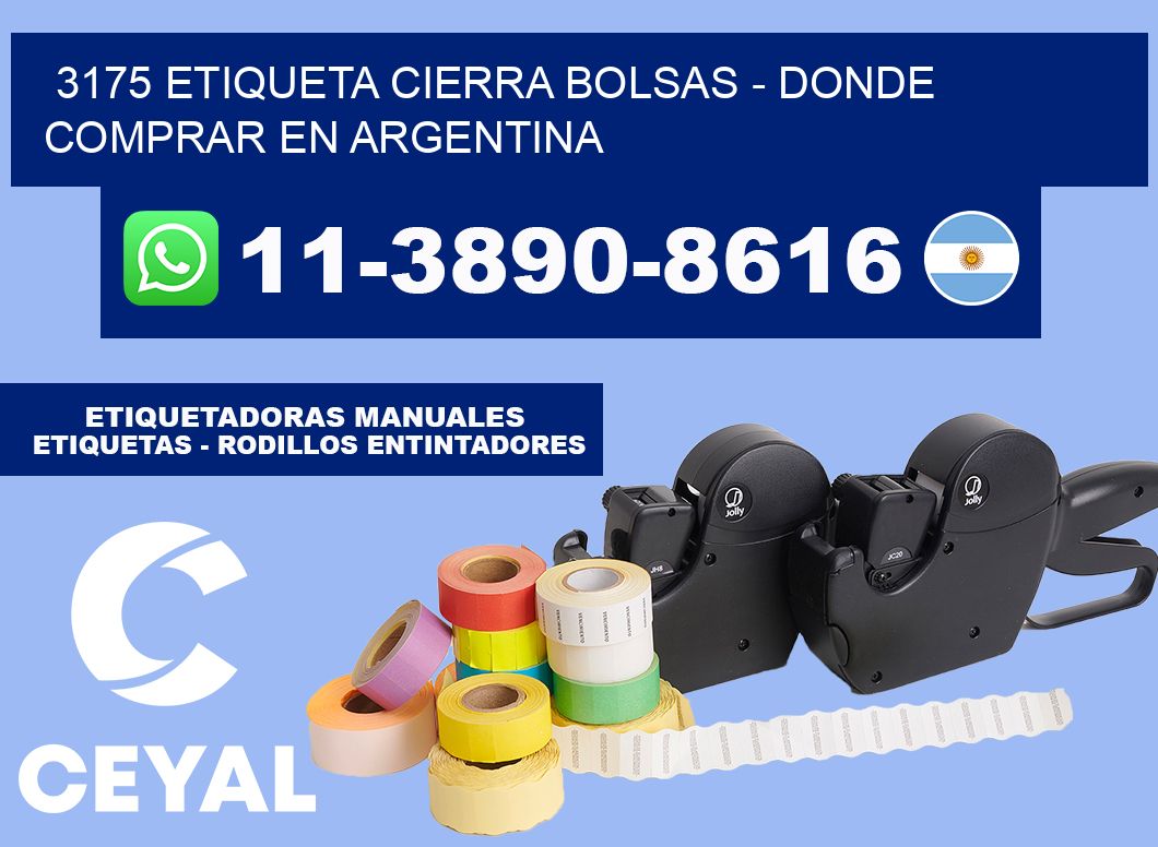 3175 etiqueta Cierra Bolsas - Donde Comprar en Argentina