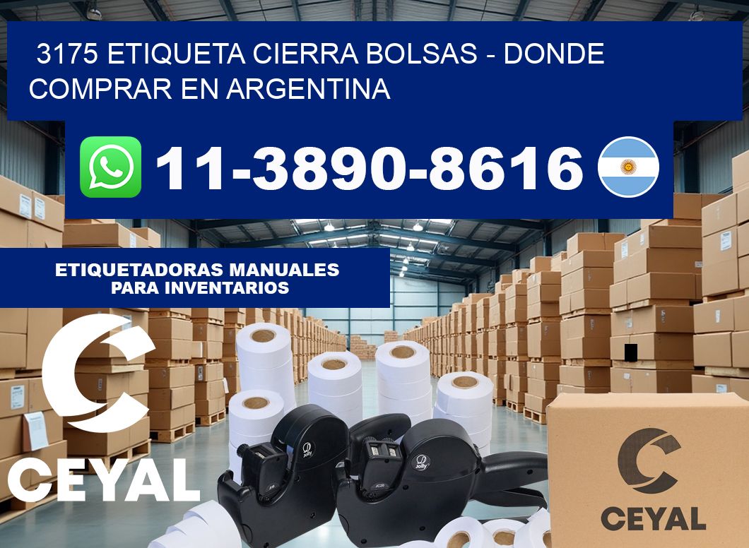3175 etiqueta Cierra Bolsas – Donde Comprar en Argentina