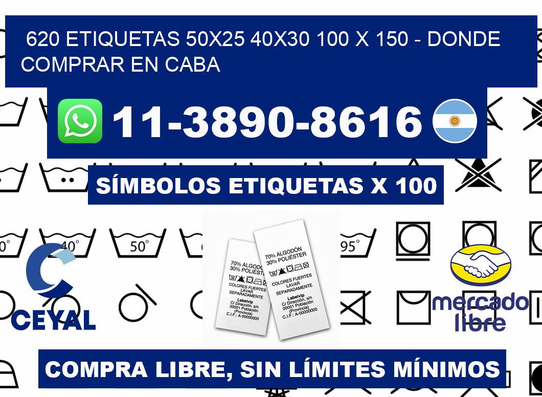 620 etiquetas 50x25 40x30 100 x 150 - Donde Comprar en Caba