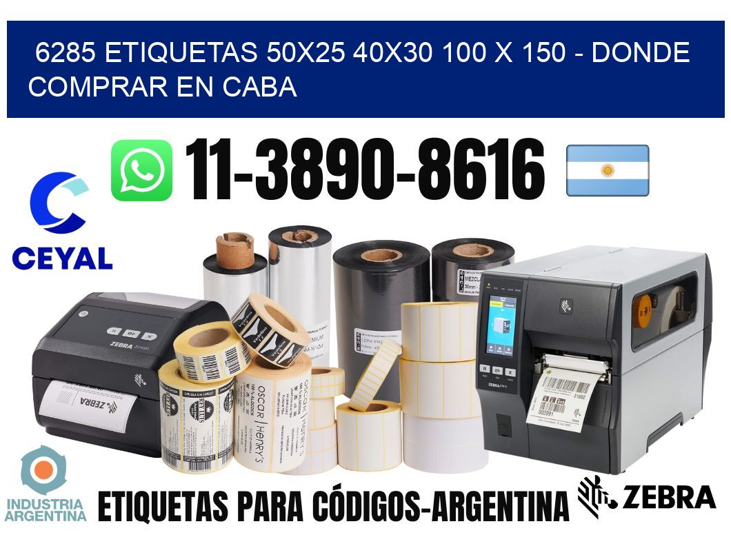 6285 etiquetas 50x25 40x30 100 x 150 - Donde Comprar en Caba
