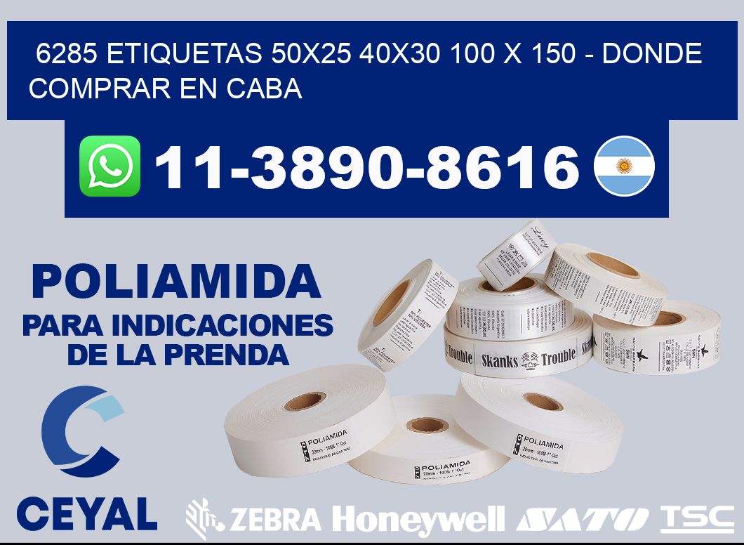 6285 etiquetas 50x25 40x30 100 x 150 - Donde Comprar en Caba