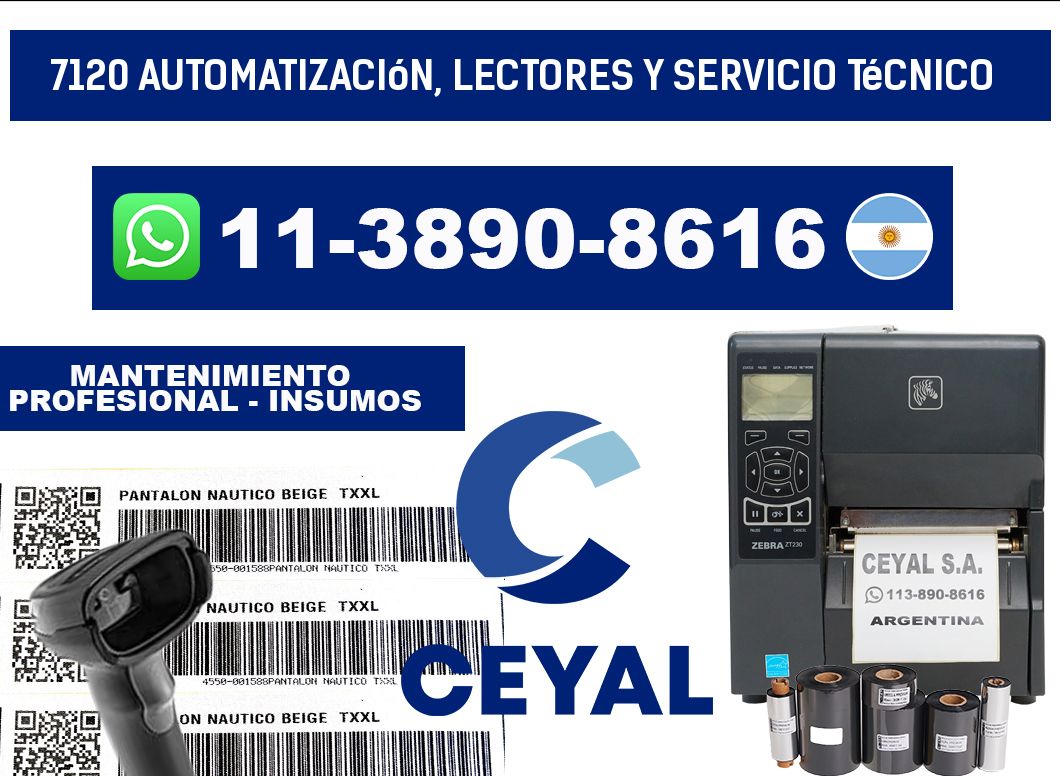 7120 Automatización, Lectores y Servicio Técnico