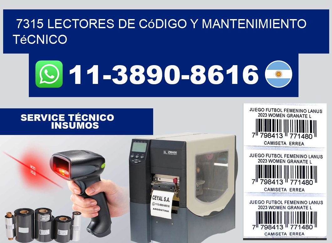 7315 Lectores de Código y Mantenimiento Técnico