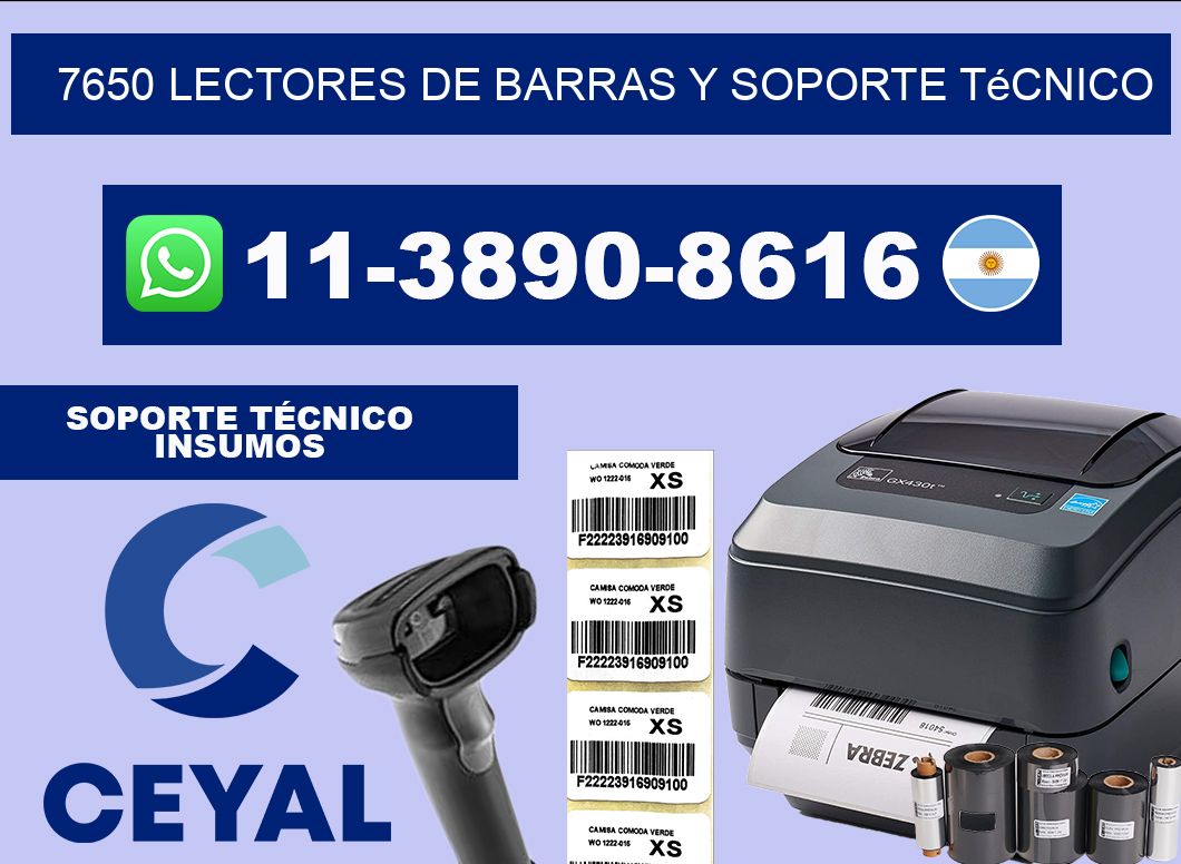 7650 Lectores de barras y Soporte Técnico