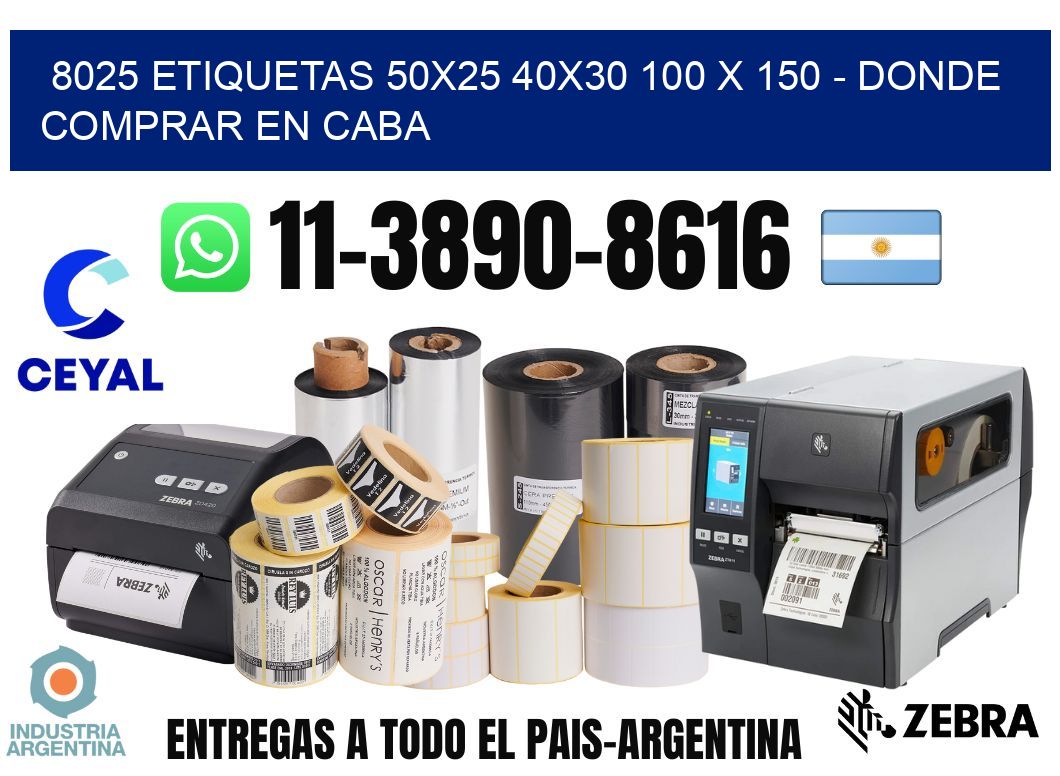 8025 etiquetas 50x25 40x30 100 x 150 - Donde Comprar en Caba