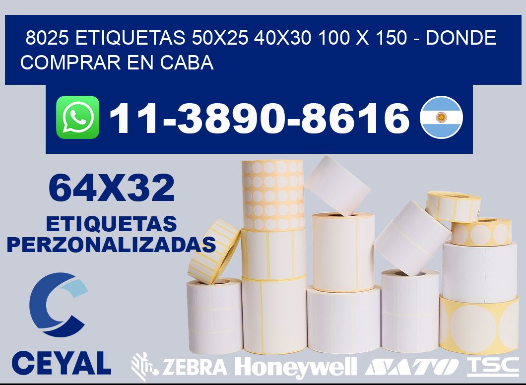 8025 etiquetas 50x25 40x30 100 x 150 - Donde Comprar en Caba