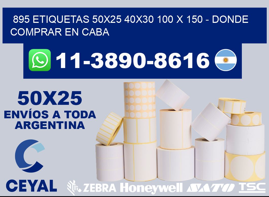895 etiquetas 50x25 40x30 100 x 150 - Donde Comprar en Caba