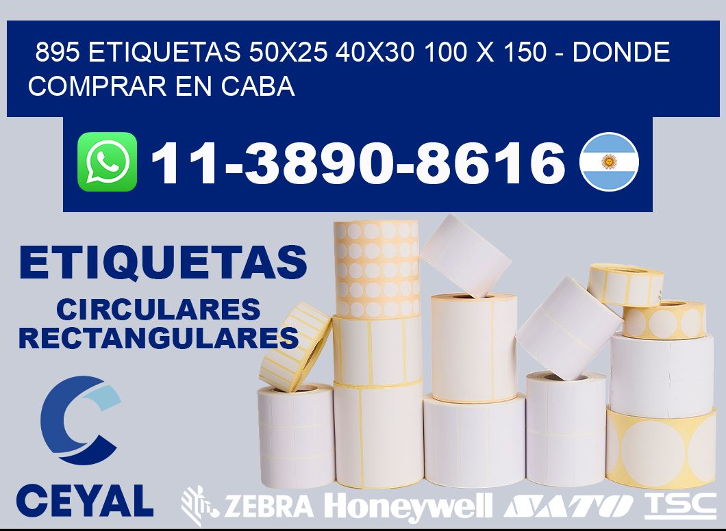 895 etiquetas 50x25 40x30 100 x 150 - Donde Comprar en Caba