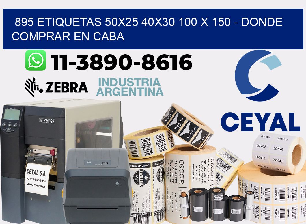 895 etiquetas 50x25 40x30 100 x 150 - Donde Comprar en Caba