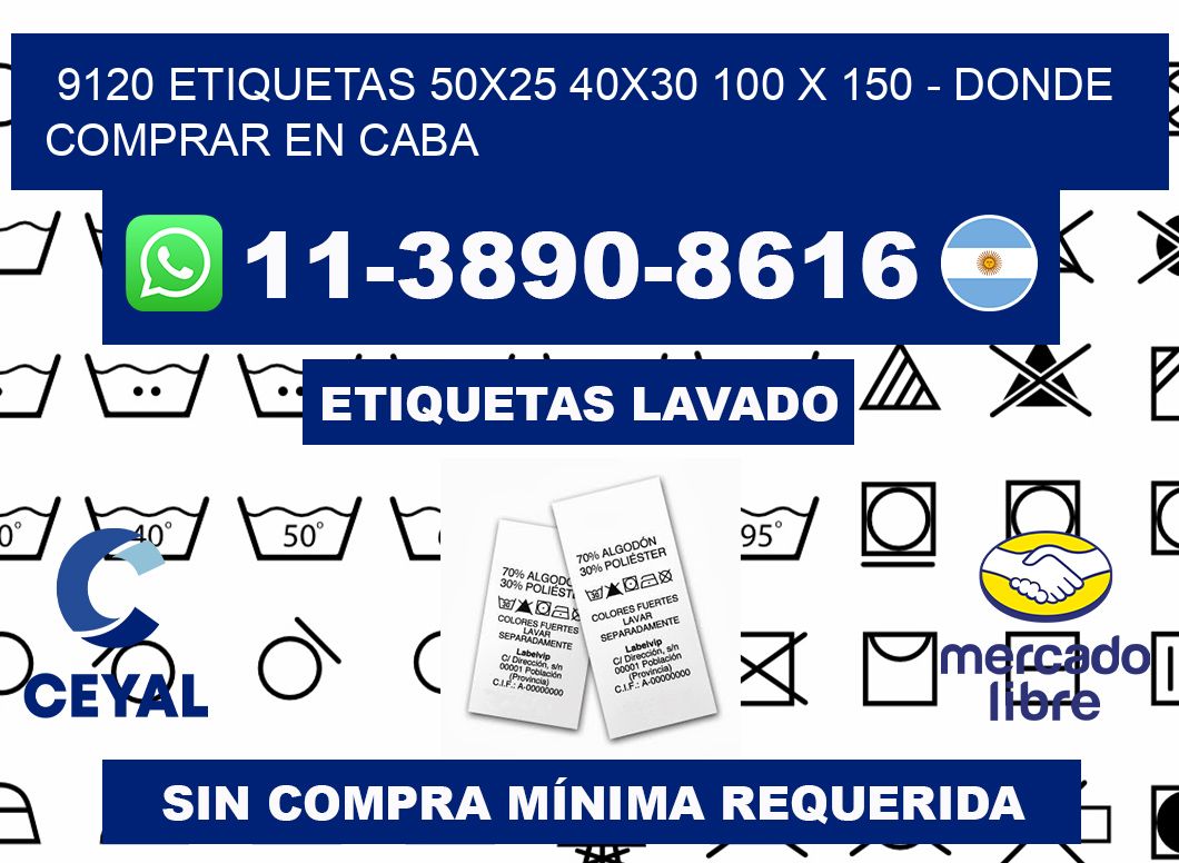 9120 etiquetas 50x25 40x30 100 x 150 - Donde Comprar en Caba