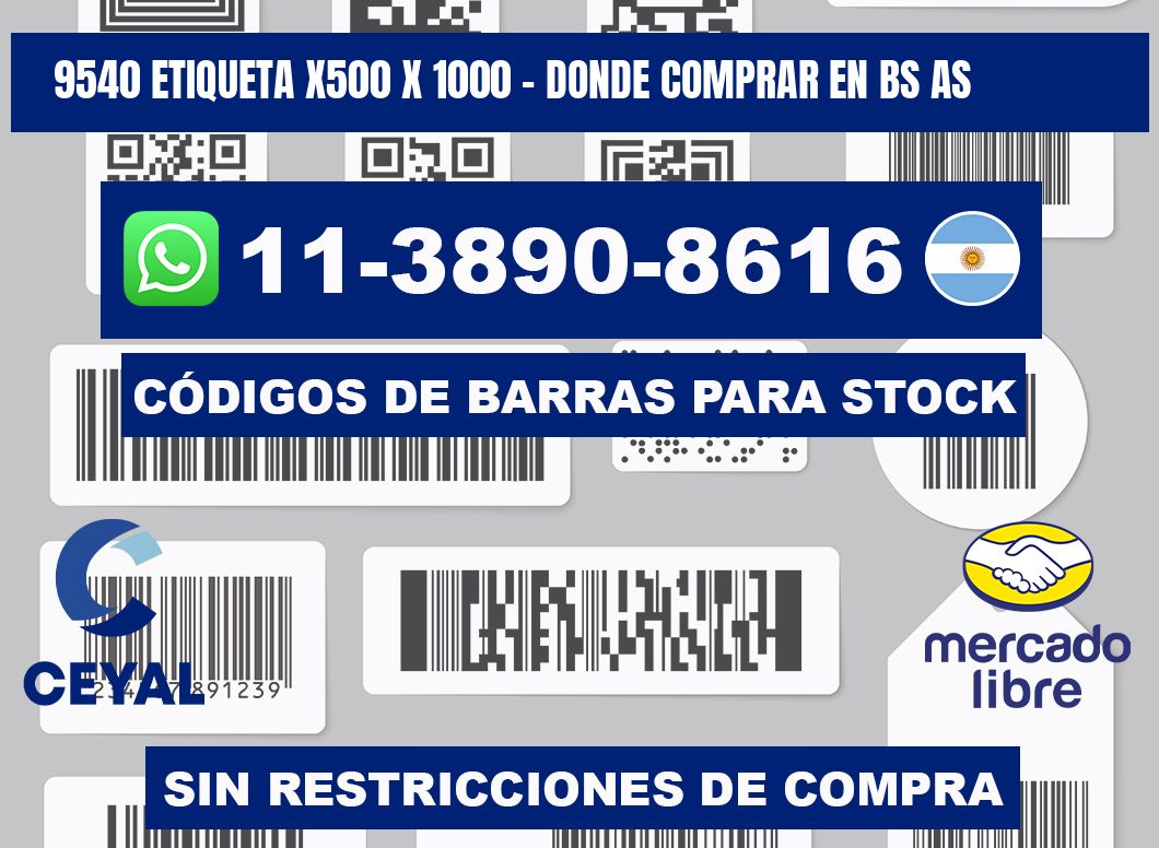 9540 etiqueta x500 x 1000 - Donde Comprar en bs as