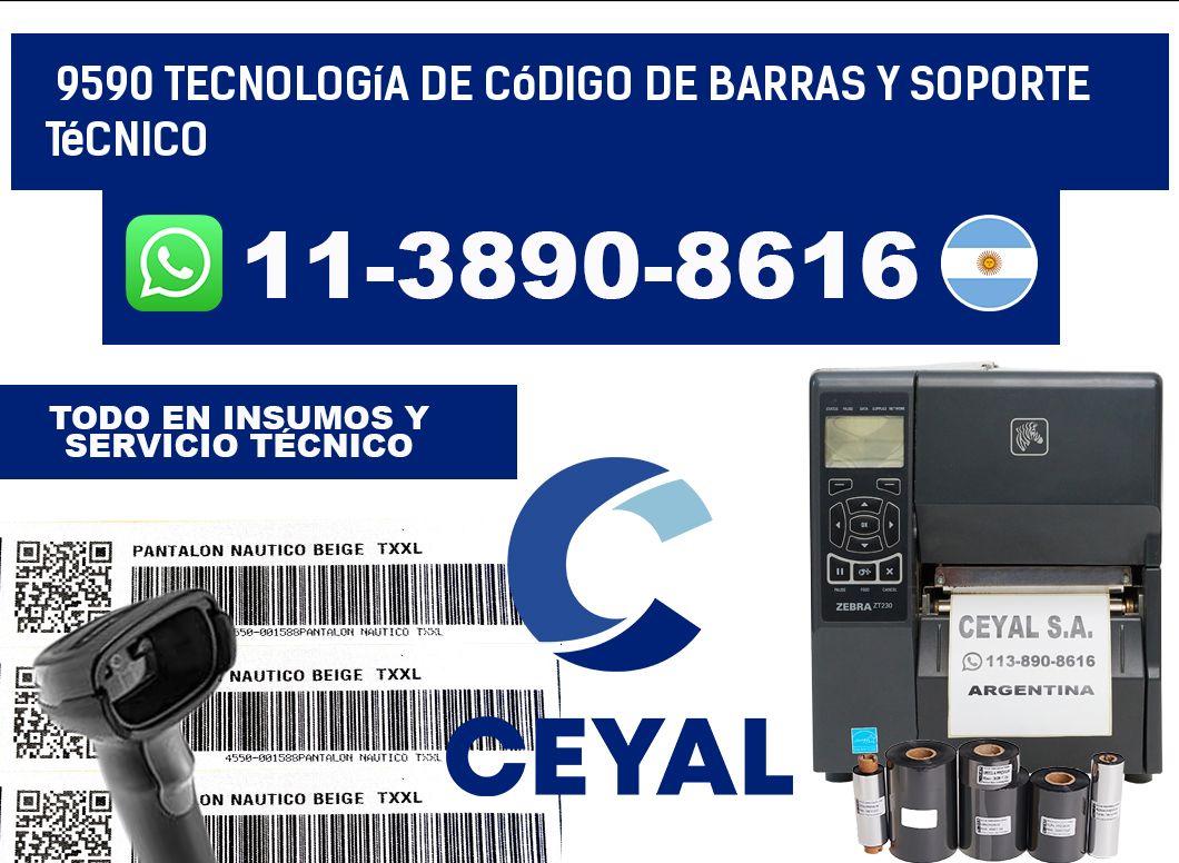 9590 Tecnología de Código de Barras y Soporte Técnico