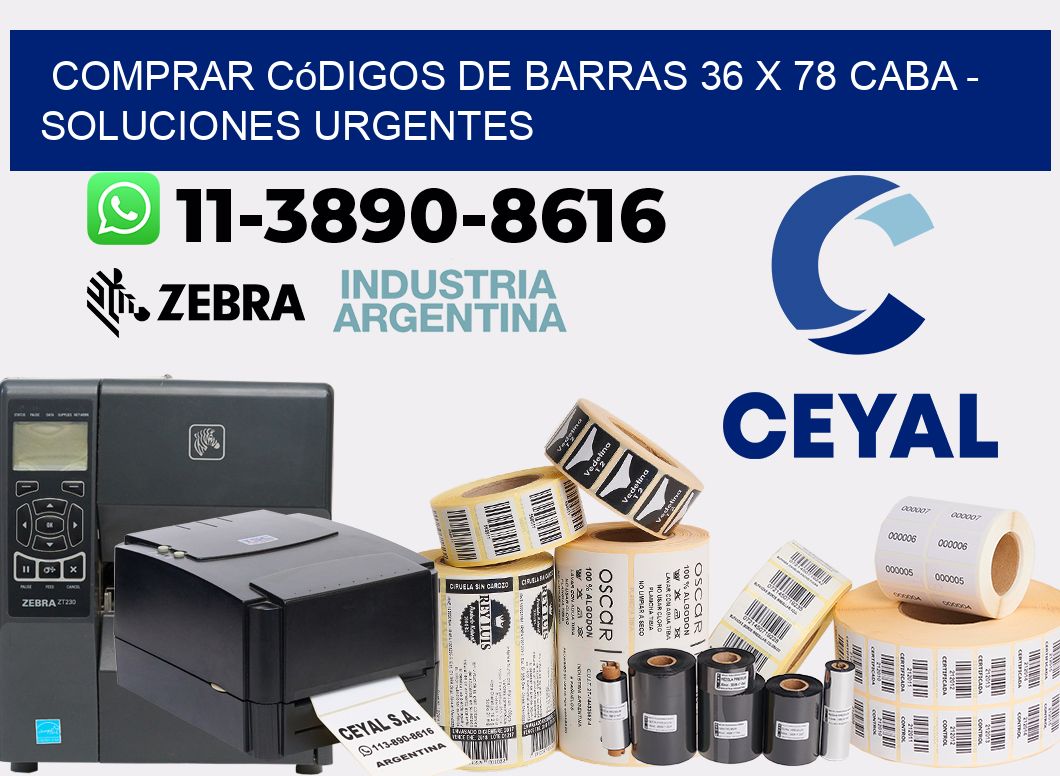 Comprar códigos de barras 36 x 78 CABA - soluciones urgentes