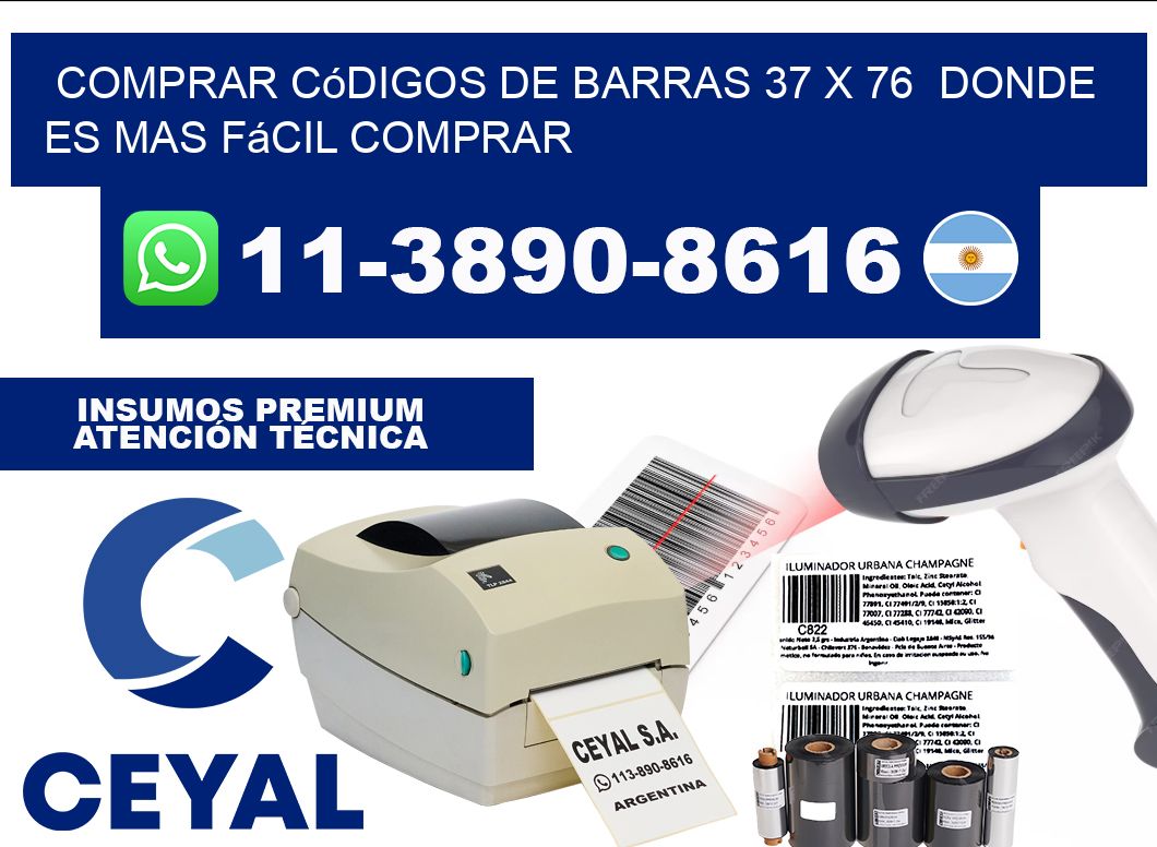 Comprar códigos de barras 37 x 76  Donde es mas fácil comprar