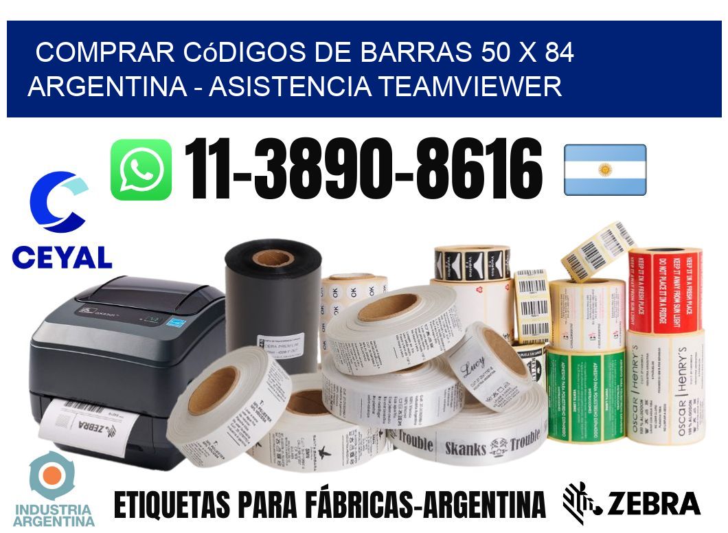 Comprar códigos de barras 50 x 84 argentina - asistencia teamviewer