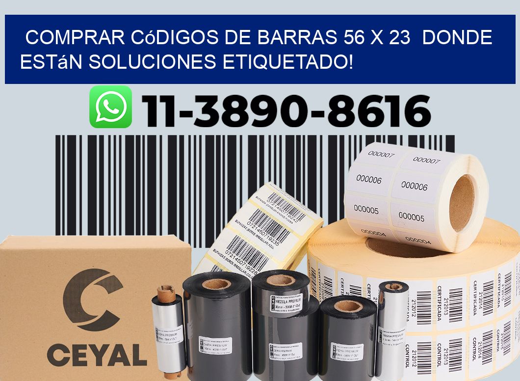 Comprar códigos de barras 56 x 23  donde están soluciones etiquetado!
