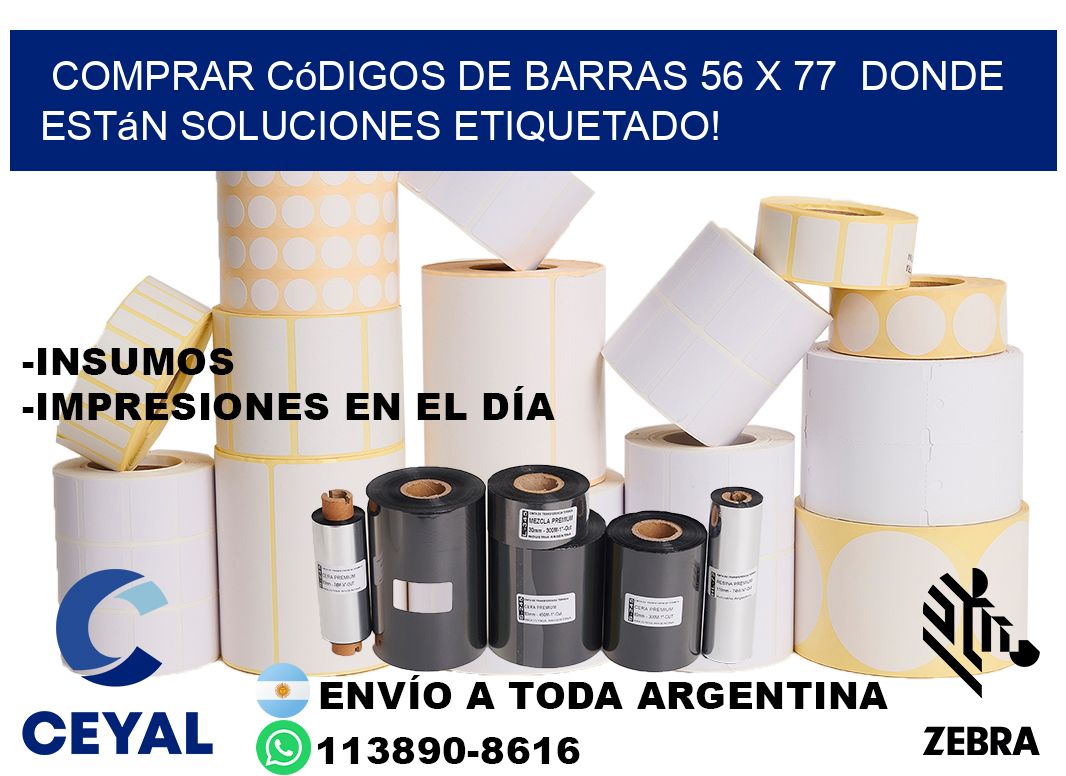 Comprar códigos de barras 56 x 77  donde están soluciones etiquetado!