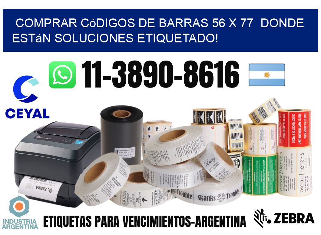 Comprar códigos de barras 56 x 77  donde están soluciones etiquetado!