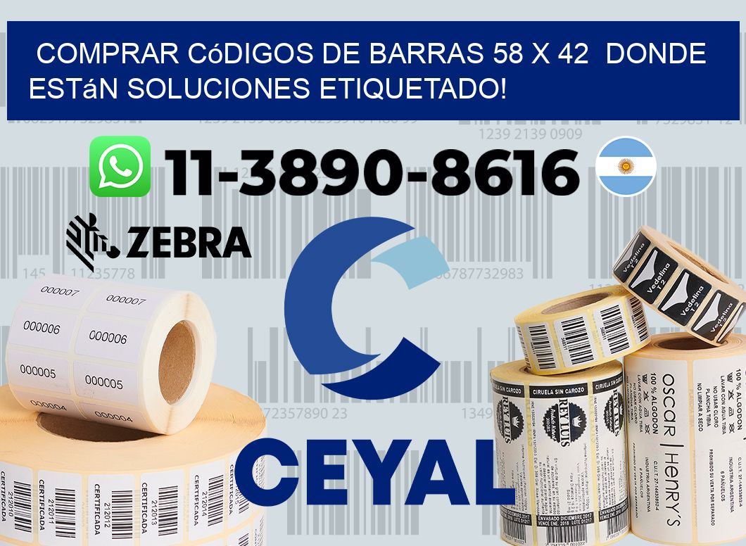 Comprar códigos de barras 58 x 42  donde están soluciones etiquetado!