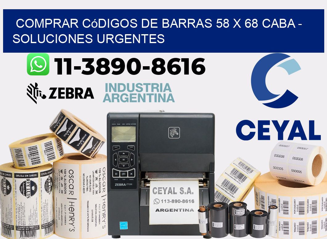 Comprar códigos de barras 58 x 68 CABA - soluciones urgentes