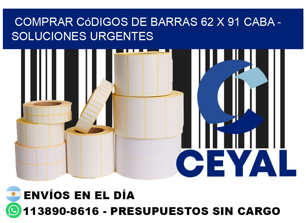 Comprar códigos de barras 62 x 91 CABA - soluciones urgentes