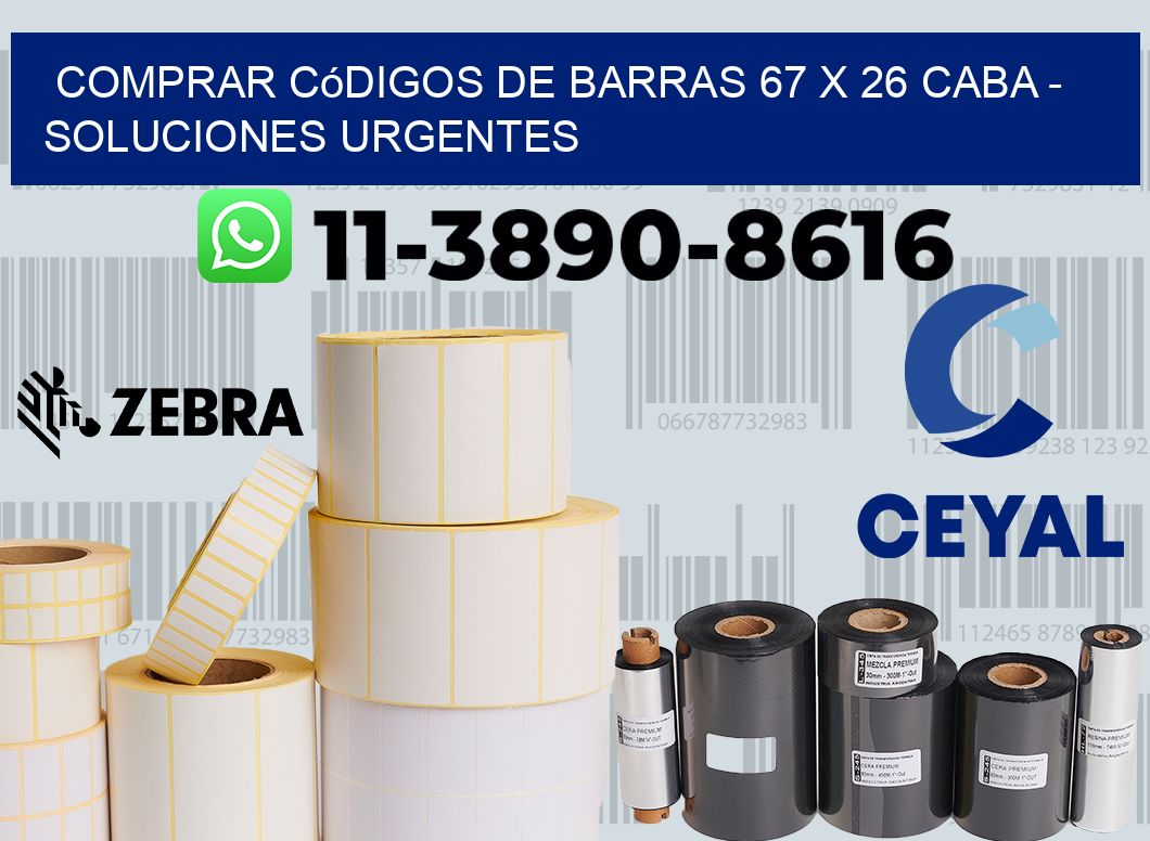 Comprar códigos de barras 67 x 26 CABA - soluciones urgentes