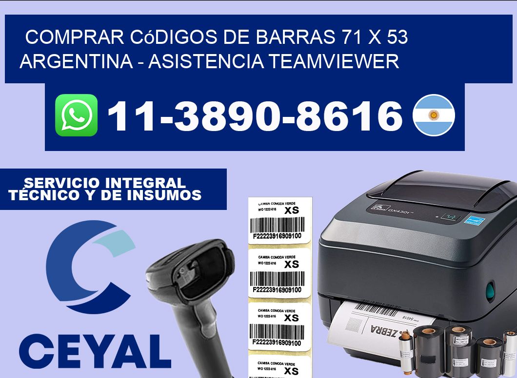Comprar códigos de barras 71 x 53 argentina – asistencia teamviewer