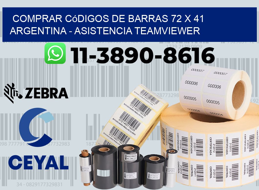 Comprar códigos de barras 72 x 41 argentina - asistencia teamviewer