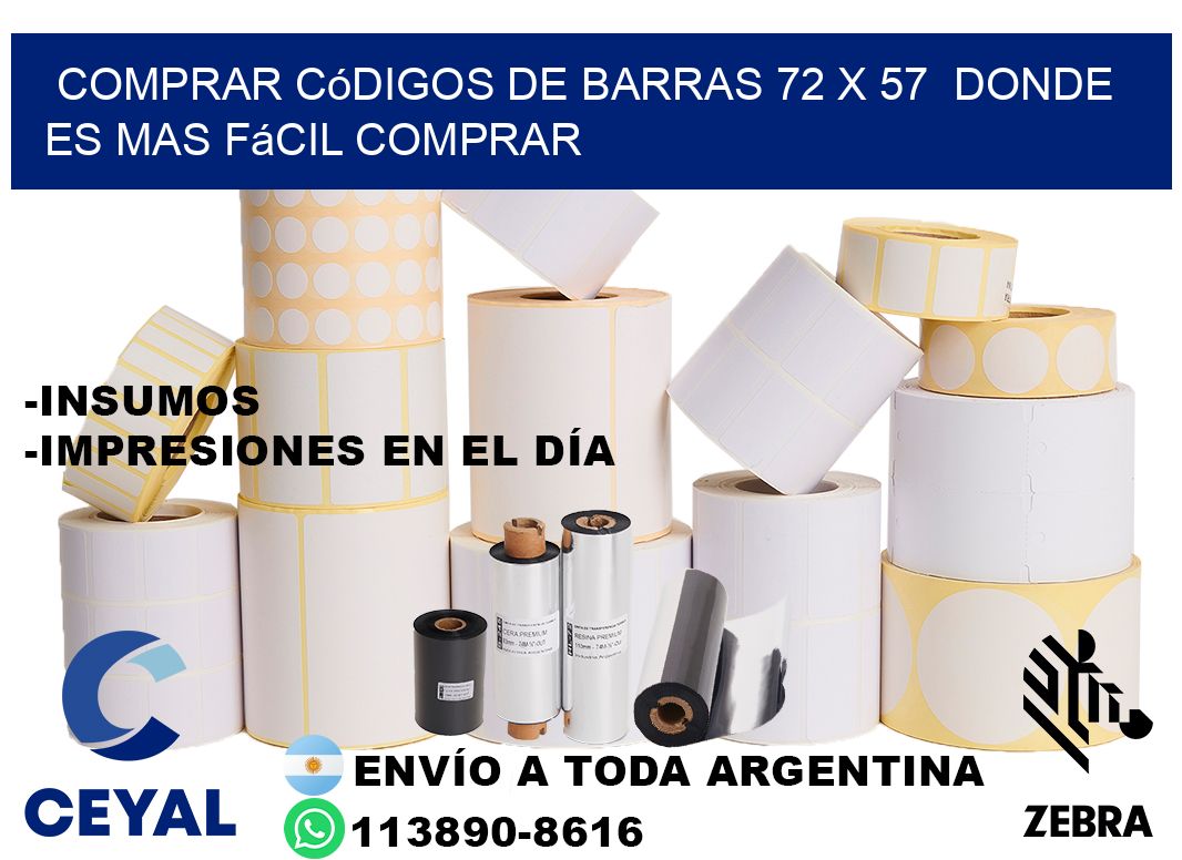 Comprar códigos de barras 72 x 57  Donde es mas fácil comprar