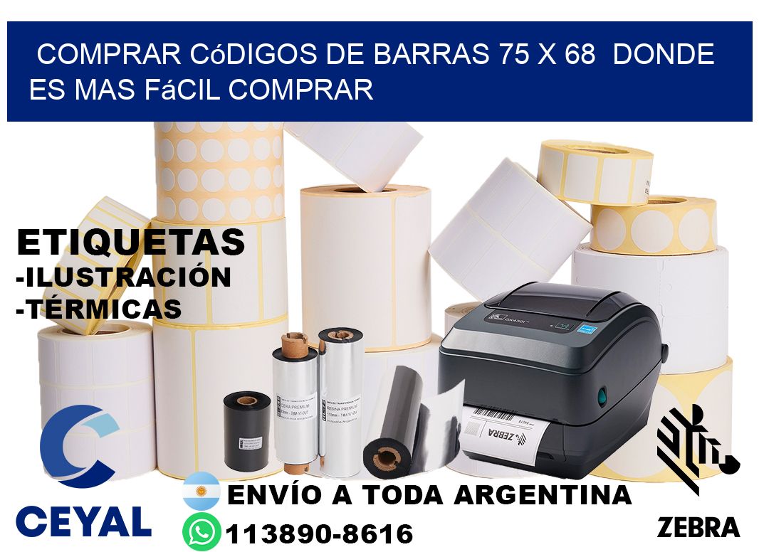 Comprar códigos de barras 75 x 68  Donde es mas fácil comprar