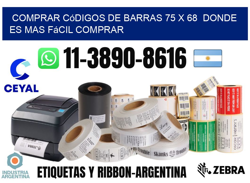 Comprar códigos de barras 75 x 68  Donde es mas fácil comprar