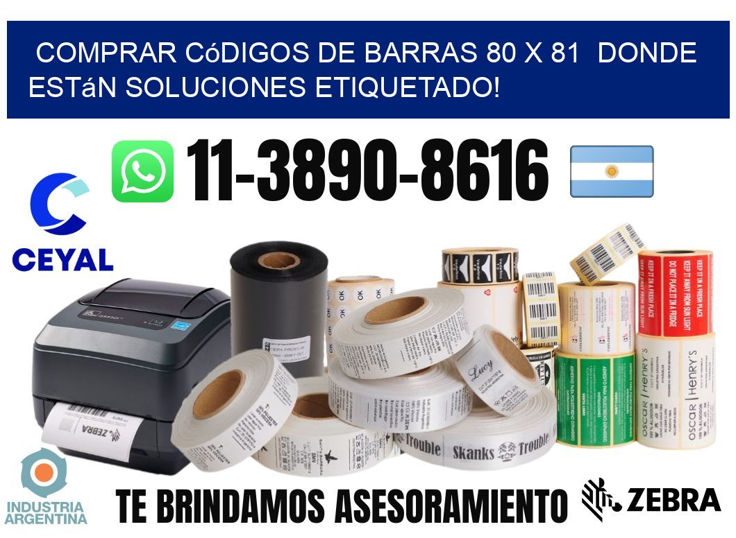 Comprar códigos de barras 80 x 81  donde están soluciones etiquetado!