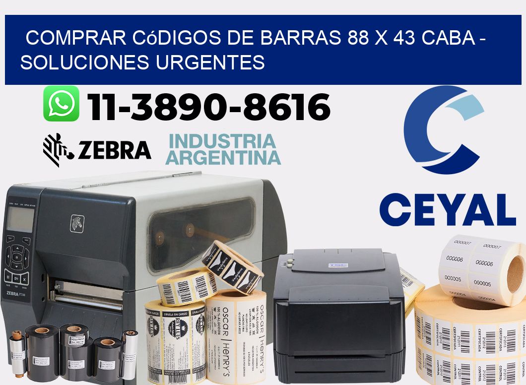 Comprar códigos de barras 88 x 43 CABA - soluciones urgentes