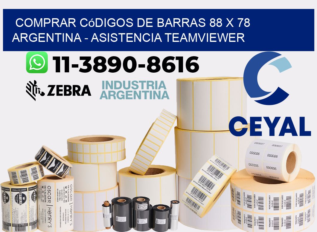 Comprar códigos de barras 88 x 78 argentina - asistencia teamviewer