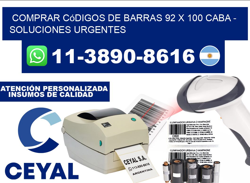 Comprar códigos de barras 92 x 100 CABA - soluciones urgentes