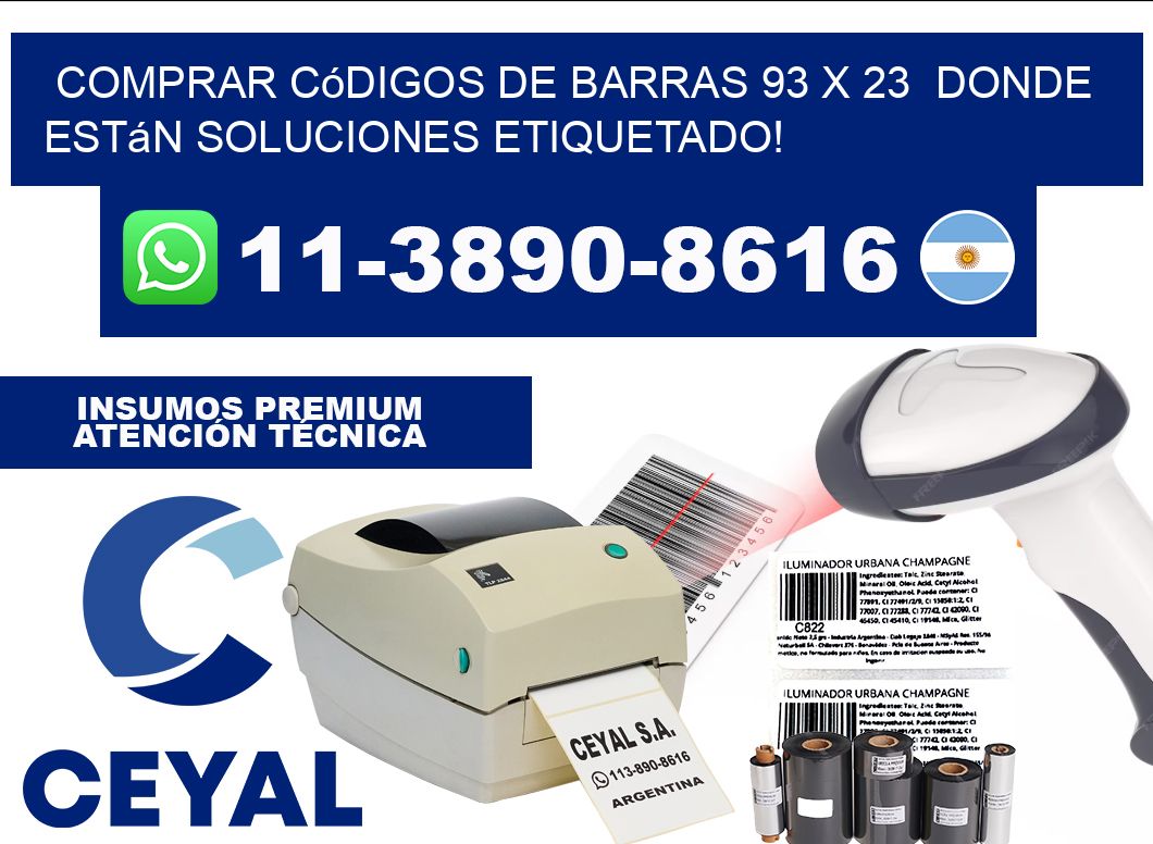 Comprar códigos de barras 93 x 23  donde están soluciones etiquetado!