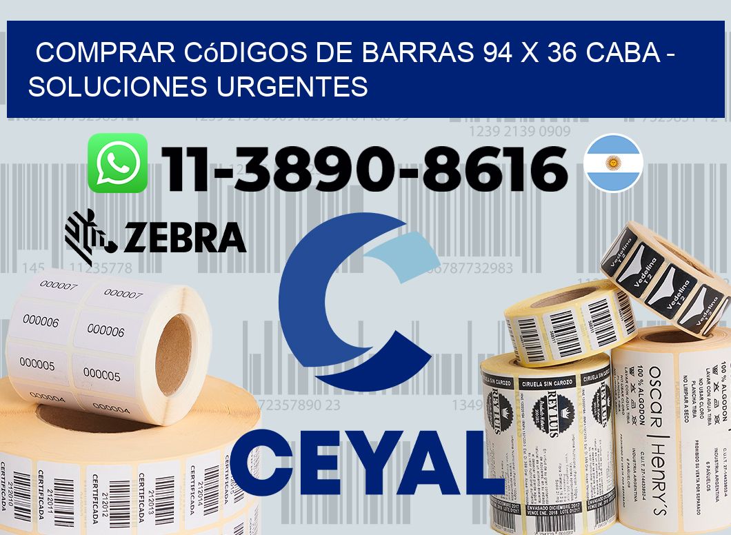 Comprar códigos de barras 94 x 36 CABA - soluciones urgentes