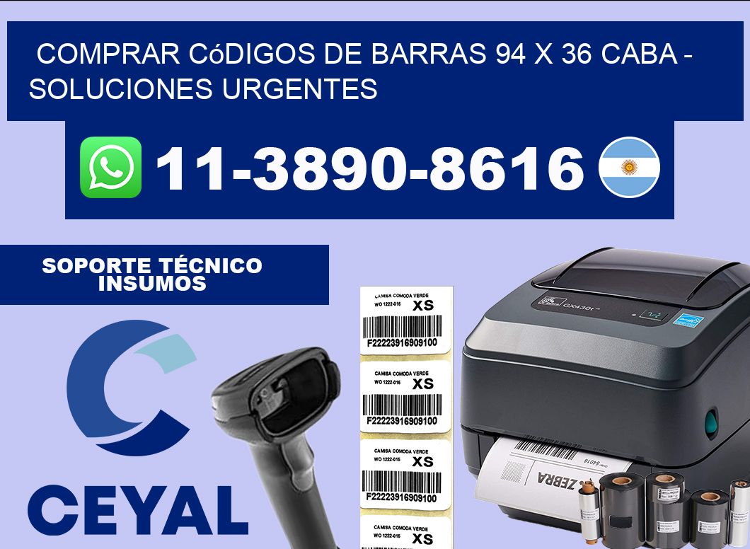 Comprar códigos de barras 94 x 36 CABA – soluciones urgentes