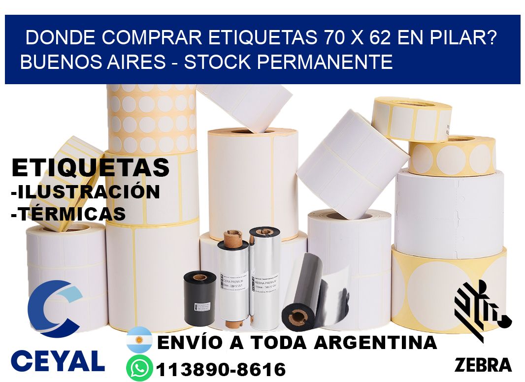 Donde Comprar etiquetas 70 x 62 en PILAR? Buenos Aires - Stock permanente
