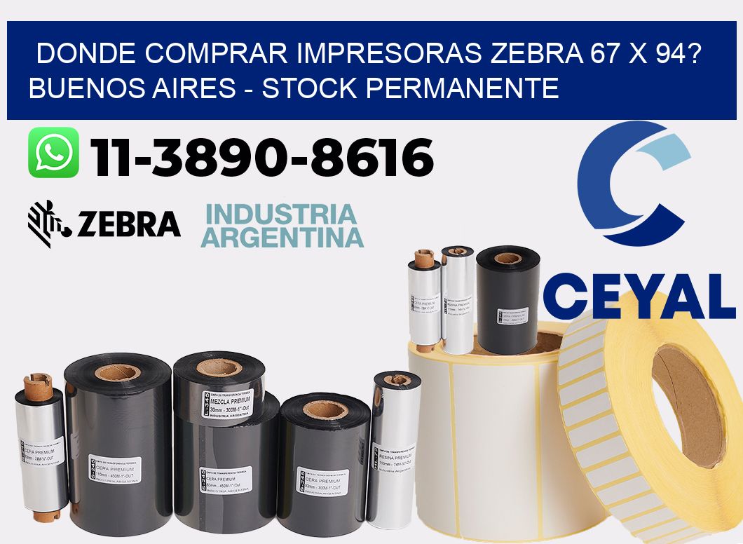 Donde Comprar impresoras zebra 67 x 94? Buenos Aires - Stock permanente