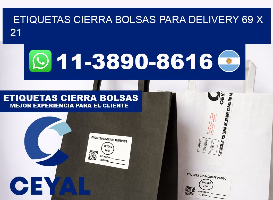 ETIQUETAS CIERRA BOLSAS PARA DELIVERY 69 x 21