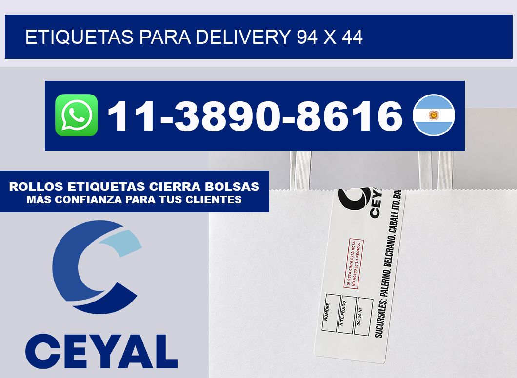 ETIQUETAS PARA DELIVERY 94 x 44